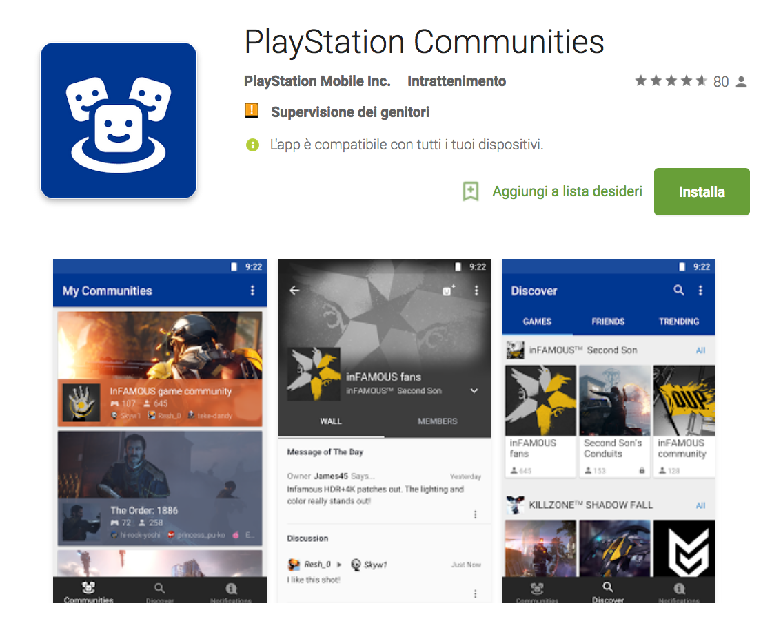 PlayStation Communities screenshoot