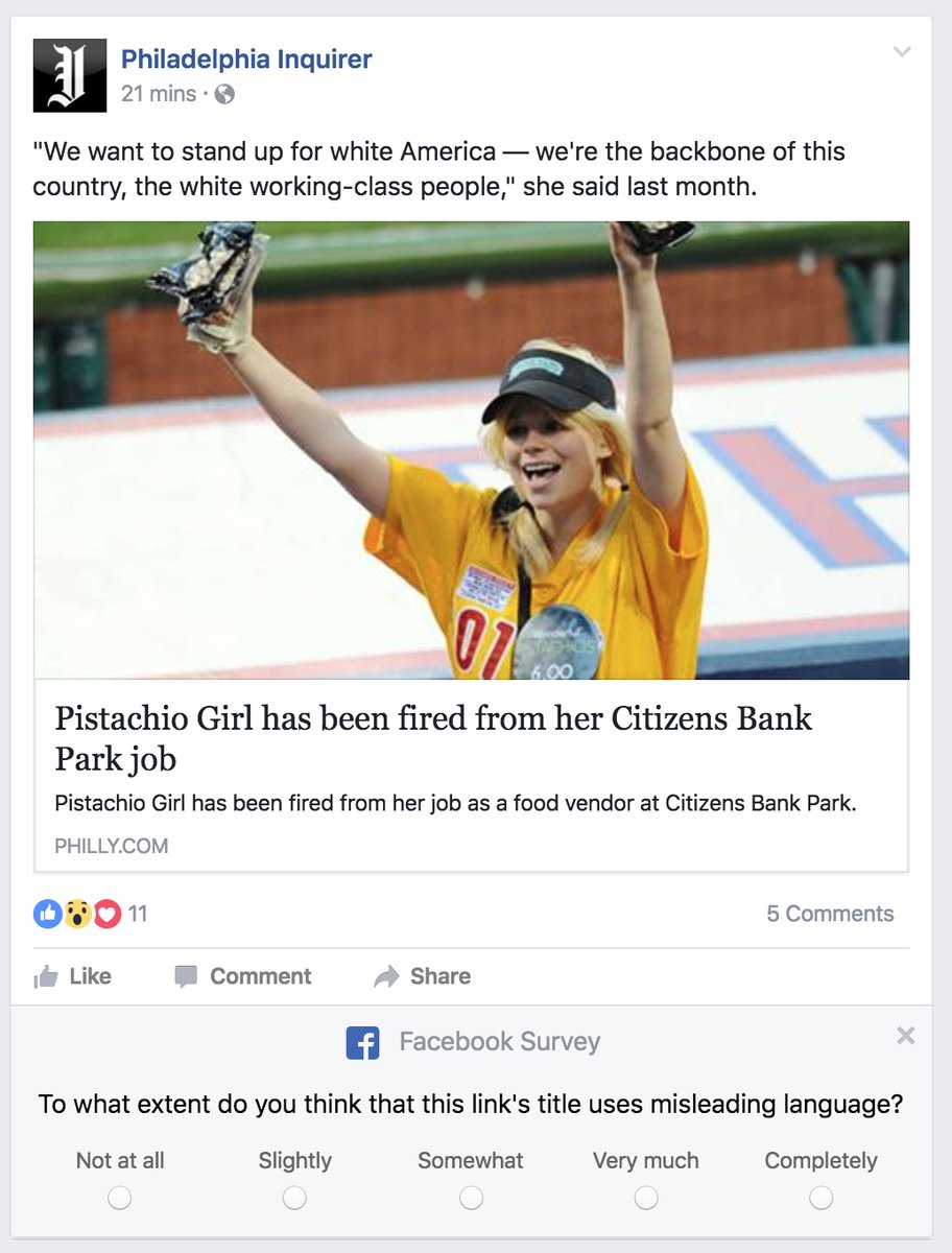 test segnalazione notizie bufala su Facebook