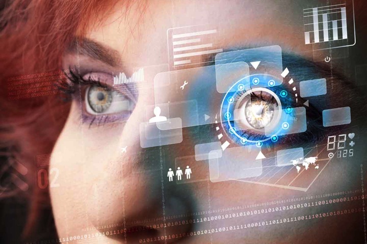 Scansione iride biometrico iride