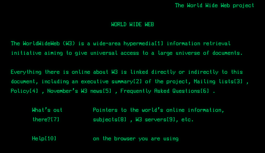 primo sito internet web