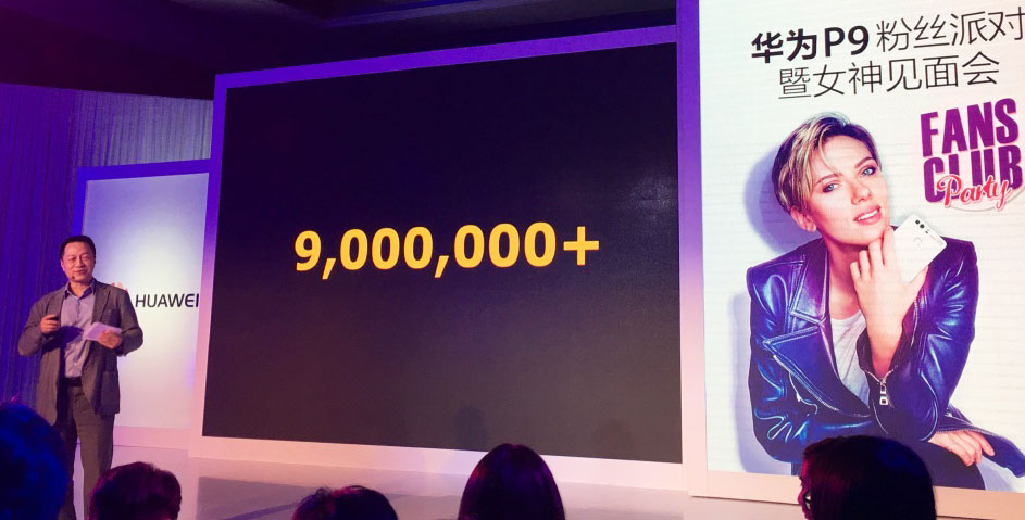 Slide con le vendite di Huawei P9