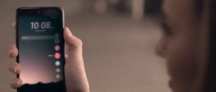 HTC U con sensitive frame