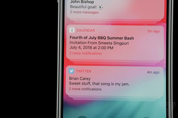 Apple iOS 12 notifiche